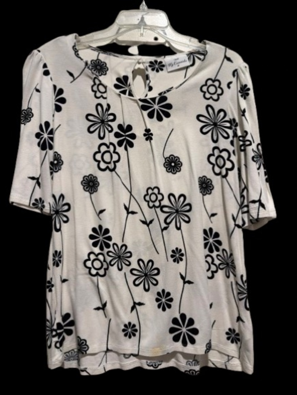 Women's Cream Floral Print Short Sleeve Top US 14/UK 18 NEXT UK